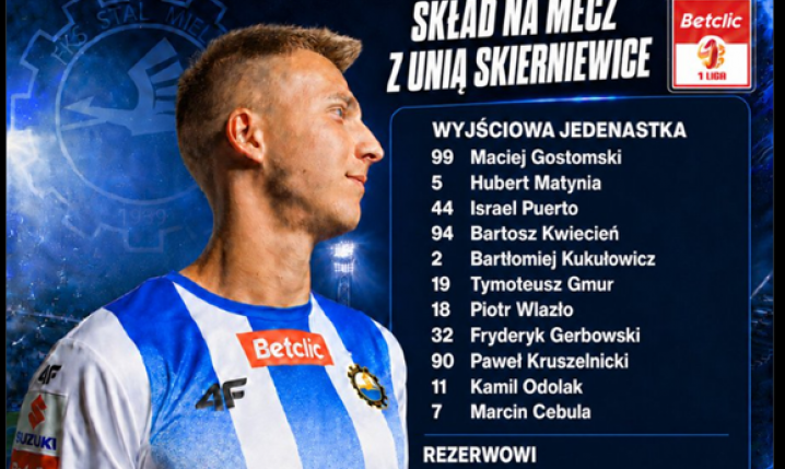 Tak wygląda GRAFIKA MECZOWA Stali Mielec xD